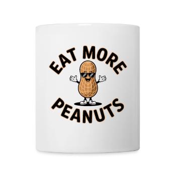 Eat More Peanuts Erdnüsse Fun Chemise - Mug blanc - blanc - Devant