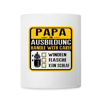 Papa in Ausbildung Baby Humor Design - Tasse - Weiß - Vorne