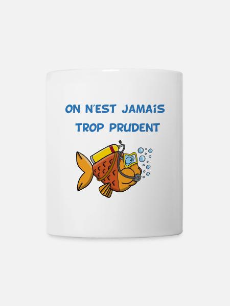 Poisson plongeur - Mug blanc - blanc