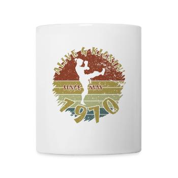 55. Geburtstag Alive and kickin since 05/1970 - Tasse - Weiß - Vorne