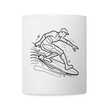Surfer Line Art - Mug - white - Front