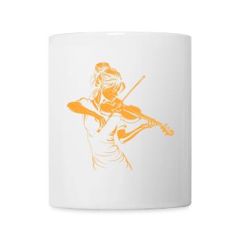 Geigenmädchen Grafik - Tasse - Weiß - Vorne