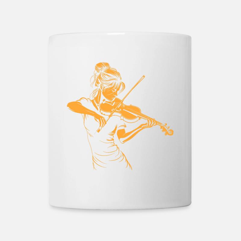 Geigenmädchen Grafik - Tasse - Weiß