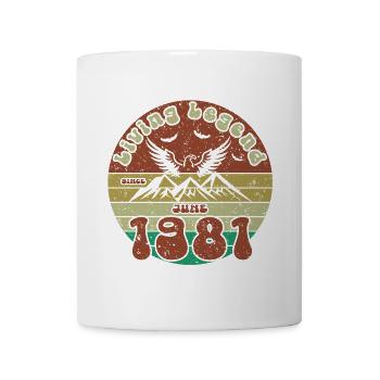 44. Geburtstag Living Legend since VIN 06/1981 - Tasse - Weiß - Vorne