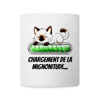 Niedlichkeit wird geladen - Entzückende Katze - Tasse - Weiß - Vorne