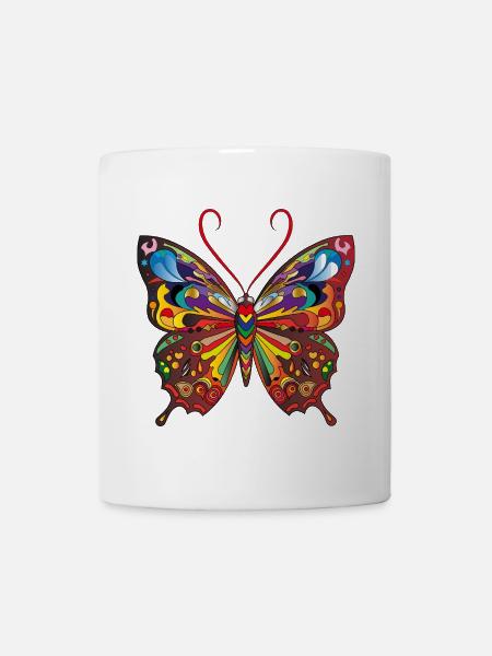 The Colorful Butterfly - Mug - white