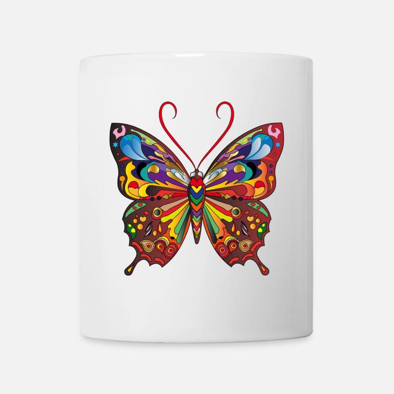 The Colorful Butterfly - Mug - white
