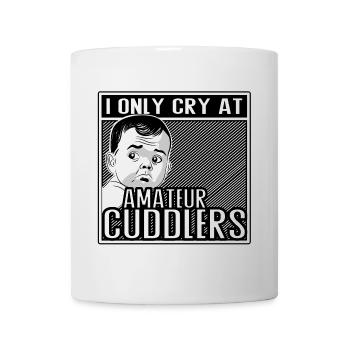 Je ne pleure que pour les câlins amateurs - Mug blanc - blanc - Devant