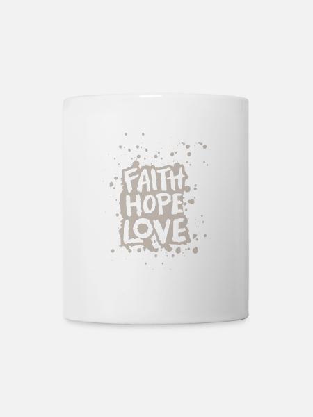 Faith Hope Love - Mug - white