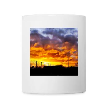 Sunset – Fire colors in the evening sky - Mug - white - Front