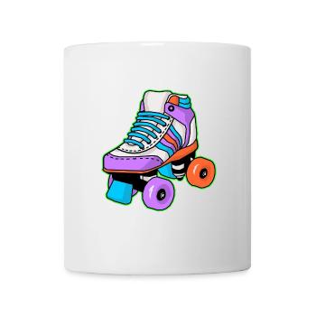 Rollschuh Schlittschuhläufer - Tasse - Weiß - Vorne