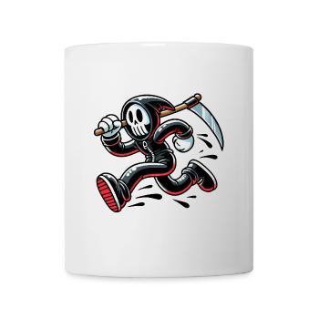 Conception amusante de la Faucheuse en train de courir - Mug blanc - blanc - Devant