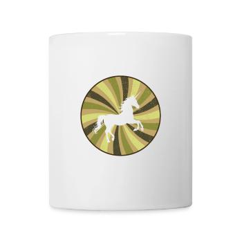 Einhorn Fabelwesen Glitzer - Tasse - Weiß - Vorne