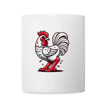 Funny Chicken Cartoon Design - Mug - white - Front