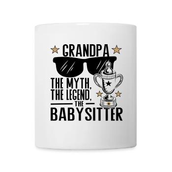 Grand-père – Le mythe, la légende, la baby-sitter - Mug blanc - blanc - Devant