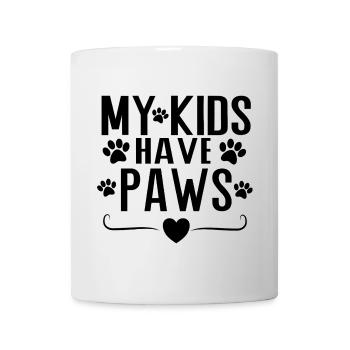 Mes enfants ont des pattes – Conception de la déclaration parentale de chien - Mug blanc - blanc - Devant