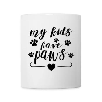 Mes enfants ont des pattes – Conception de la déclaration des parents d’animaux - Mug blanc - blanc - Devant