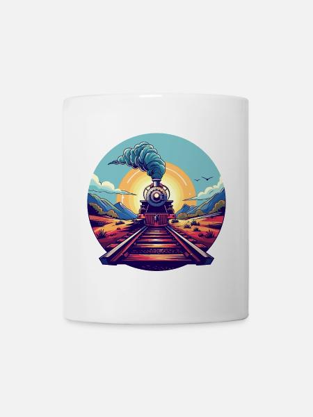 Eisenbahn Porträt - Tasse - Weiß