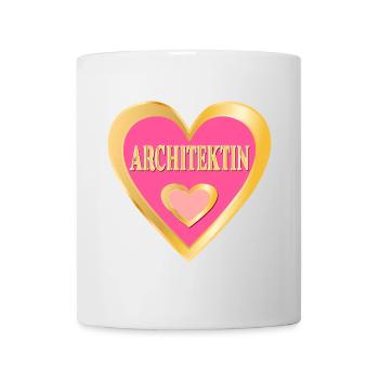 ARCHITEKTIN HERZ ARCHITEKTUR - Tasse - Weiß - Vorne