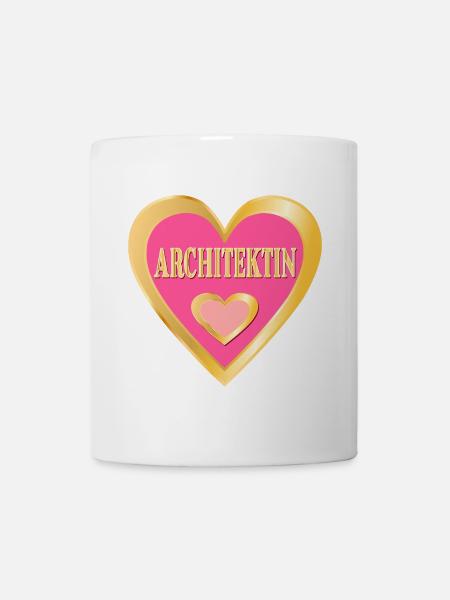 ARCHITEKTIN HERZ ARCHITEKTUR - Tasse - Weiß