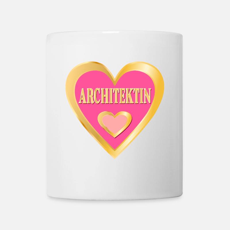 ARCHITEKTIN HERZ ARCHITEKTUR - Tasse - Weiß
