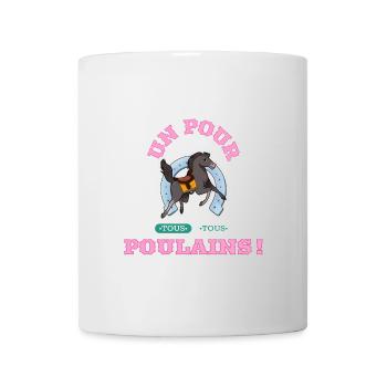 UN POUR TOUS, TOUS POULAINS (cheval) ! - Mug blanc - blanc - Devant