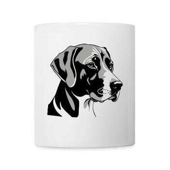 Labrador Retriever Kopf - Pet Dog Sticker - Tasse - Weiß - Vorne