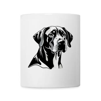 Labrador Retriever Kopf - Pet Dog Sticker - Tasse - Weiß - Vorne