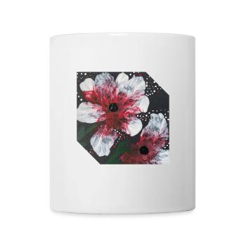 Blumen Design - Tasse - Weiß - Vorne