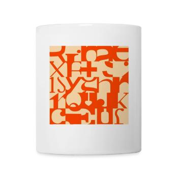 Letter tiles - Mug - white - Front