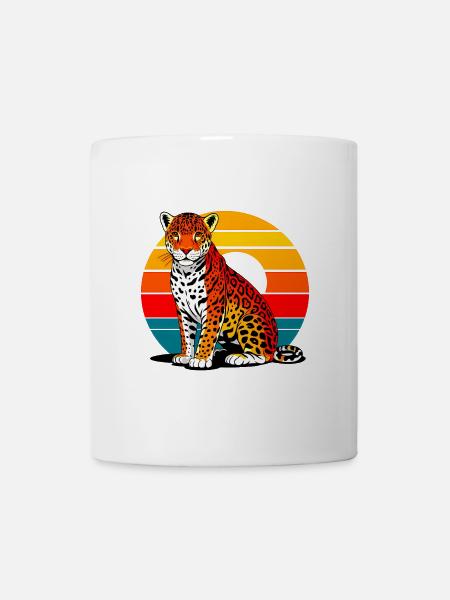 Jaguar am Strand - Tasse - Weiß