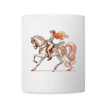 Dressurreiten Reiten Pferd edel dynamisch Geschenk - Tasse - Weiß - Vorne