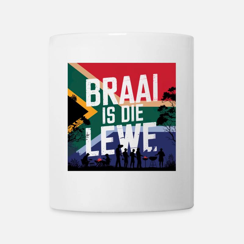 Braai is die Lewe – South African BBQ Pride - Mug blanc - blanc