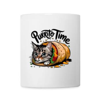 Chat Purrito - Mug blanc - blanc - Devant