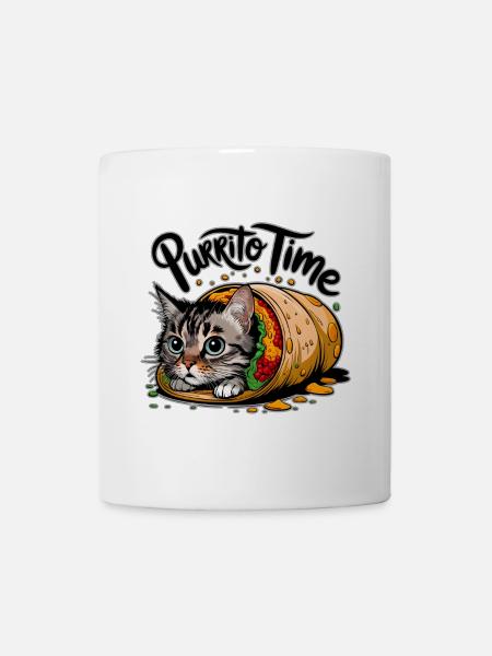 Purrito-Katze - Tasse - Weiß