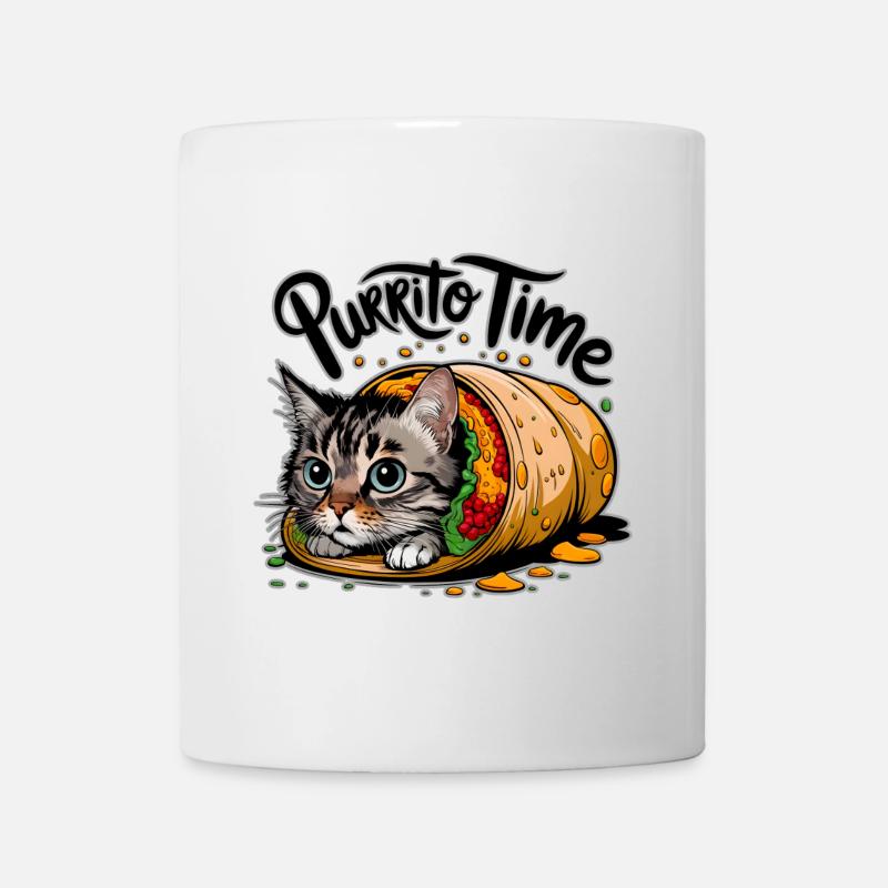 Purrito-Katze - Tasse - Weiß