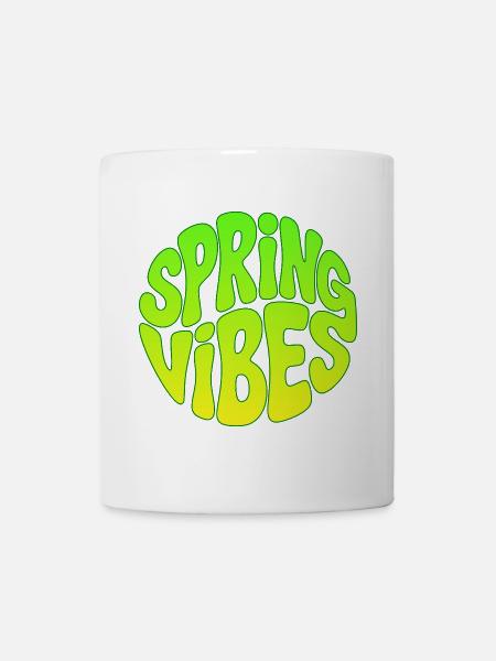 Frühlingsanfang - Spring vibes - Tasse - Weiß