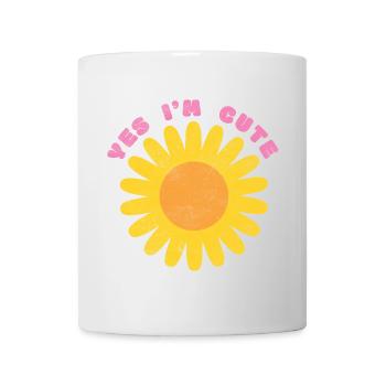 , je suis mignon - Conception de fleurs d’été pour enfants - Mug blanc - blanc - Devant
