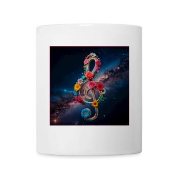Clef de fleurs dans l’espace - Mug blanc - blanc - Devant
