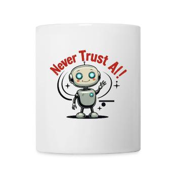 Never Trust AI - Tasse - Weiß - Vorne