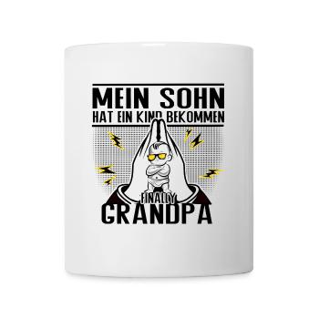 Endlich Opa – Mein Sohn hat ein Kind bekommen - Tasse - Weiß - Vorne