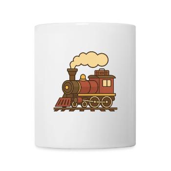 Retro-Lokomotive (links) - Tasse - Weiß - Vorne