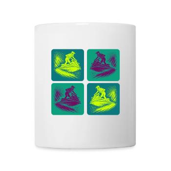 Jetski Splash Art – Neon Ride - Tasse - Weiß - Vorne