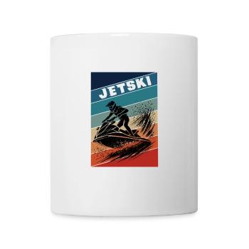 Jet Ski vintage – Surfez sur les vagues - Mug blanc - blanc - Devant