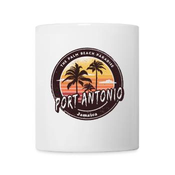 Port Antonio, Jamaïque - Île paradisiaque des Caraïbes - Mug blanc - blanc - Devant