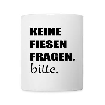 FIESE FRAGEN PRÜFUNG - TEST ABSCHLUSSFRAGEN - Tasse - Weiß - Vorne