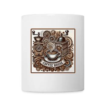 Vintage Coffeehouse Vibes - Mug - white - Front