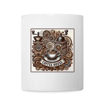 Vintage Coffeehouse Vibes - Mug - white - Front