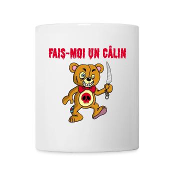 Ours en peluche psychopathe - Mug blanc - blanc - Devant