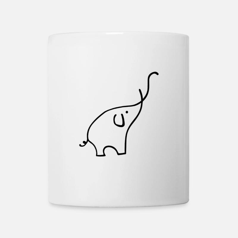 Elefant - Tasse - Weiß